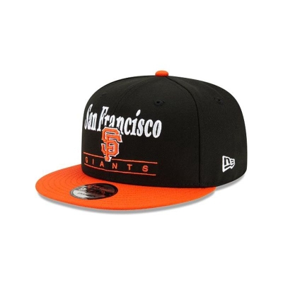 Black San Francisco Giants Hat - New Era MLB Two Tone Retro 9FIFTY Snapback Caps USA3248617